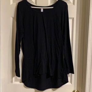 Black long sleeve LuLaRoe top